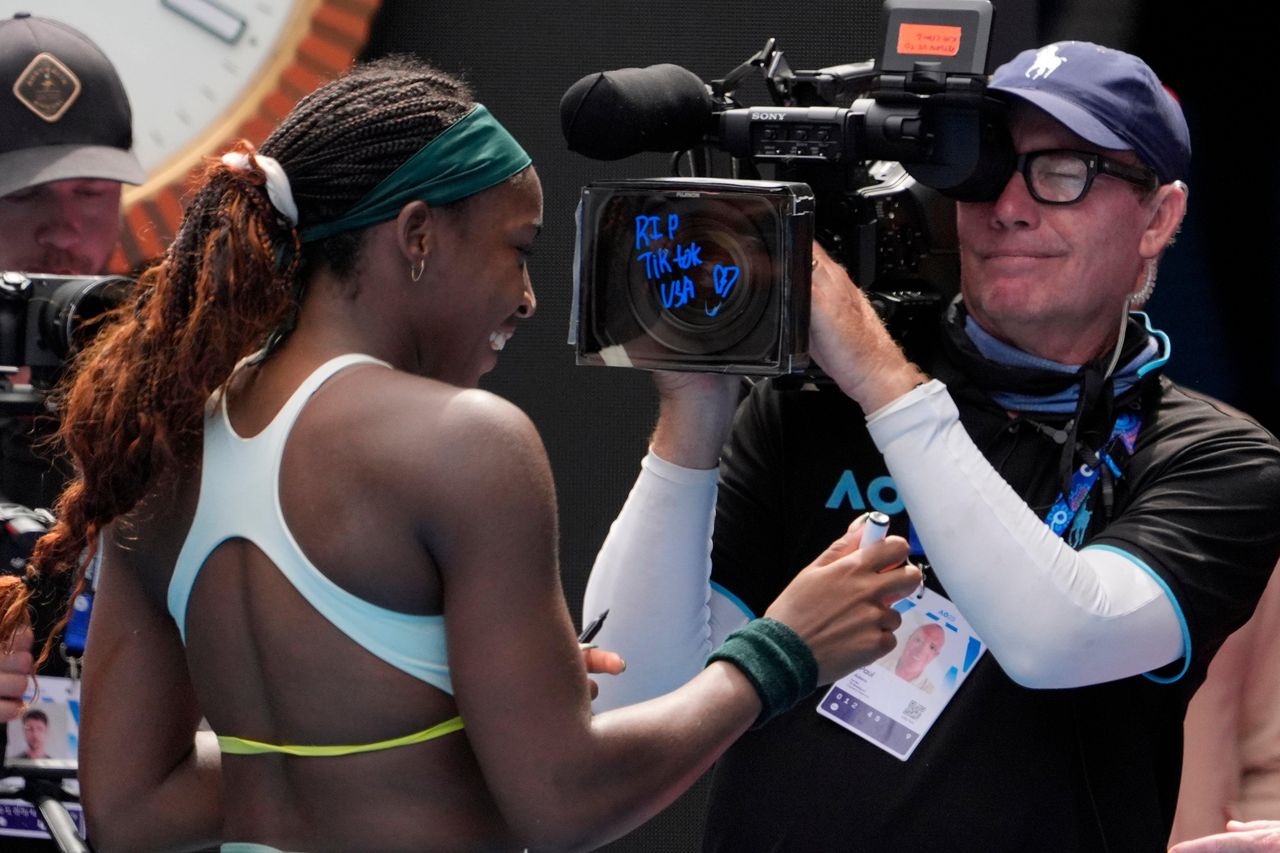 source:Independent - Coco Gauff scrive ‘RIP TikTok USA’ - Coco Gauff scrive RIP TikTok USA