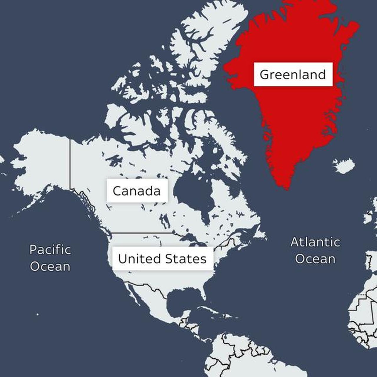 source:SkyNews - Perché Trump vuole la Groenlandia? - Mappa della Groenlandia.